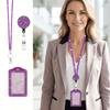 Rhinestone Decorated Shiny Finish Badge Reel Bling ID Holder Keychain for Nurses