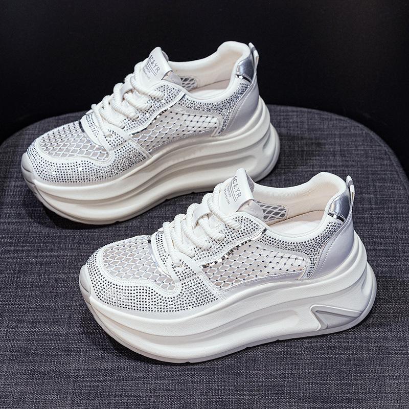 New Casual Thick-soled Breathable Dad Shoes with Increased Mesh