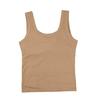 Women’s Sleeveless Ribbed Knit Tank Top Round Neck Fitted Basic Casual Stretchy Soft Undershirt for Summer Daily Wear