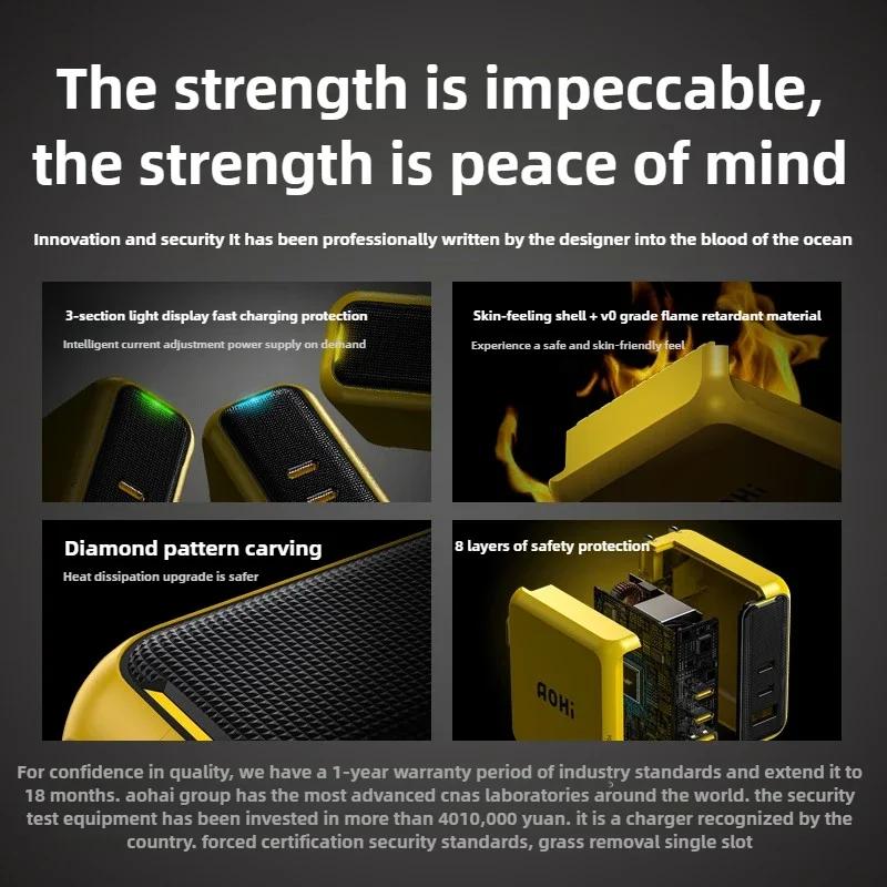 100W GaN Ladegerät Duale Typ-C Schnittstelle Superschnellladung Ladekopf Datenkabelset Geeignet für Mobiltelefone/Notebook