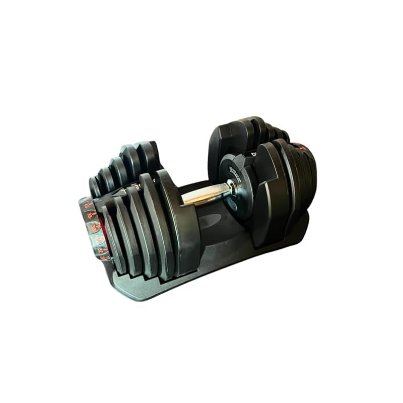 Adjustable Dumbbells, 24kg to 40kg (weight changes in 1 second), 15 & 17 weight settings, with a unique plate locking mechanism to prevent plates from