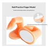 5Pcs Practice Fingers Manicure Beginners Training, Acrylic Uv Gel Finger Design False Nail Tips Model Diy Display Tool