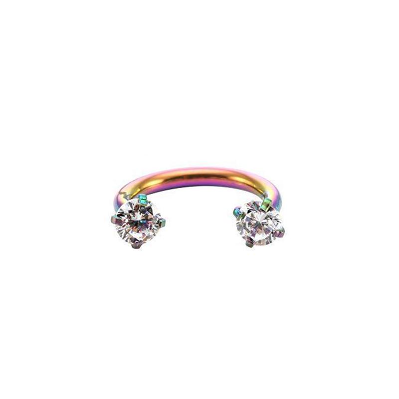 Stainless Steel Crystal Hoop Ring Piercing Nose Ear Belly Button Rings Women Men Cartilage Helix Earrings Daith Piercing Jewelry