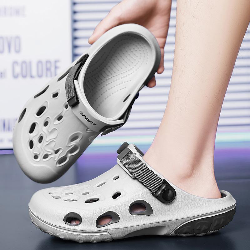 New Men's Clogs Slippers Sandal Men Garden Shoes Flat Soft Sandals Male Sneakers Outdoor Flip Flops Home Clogs