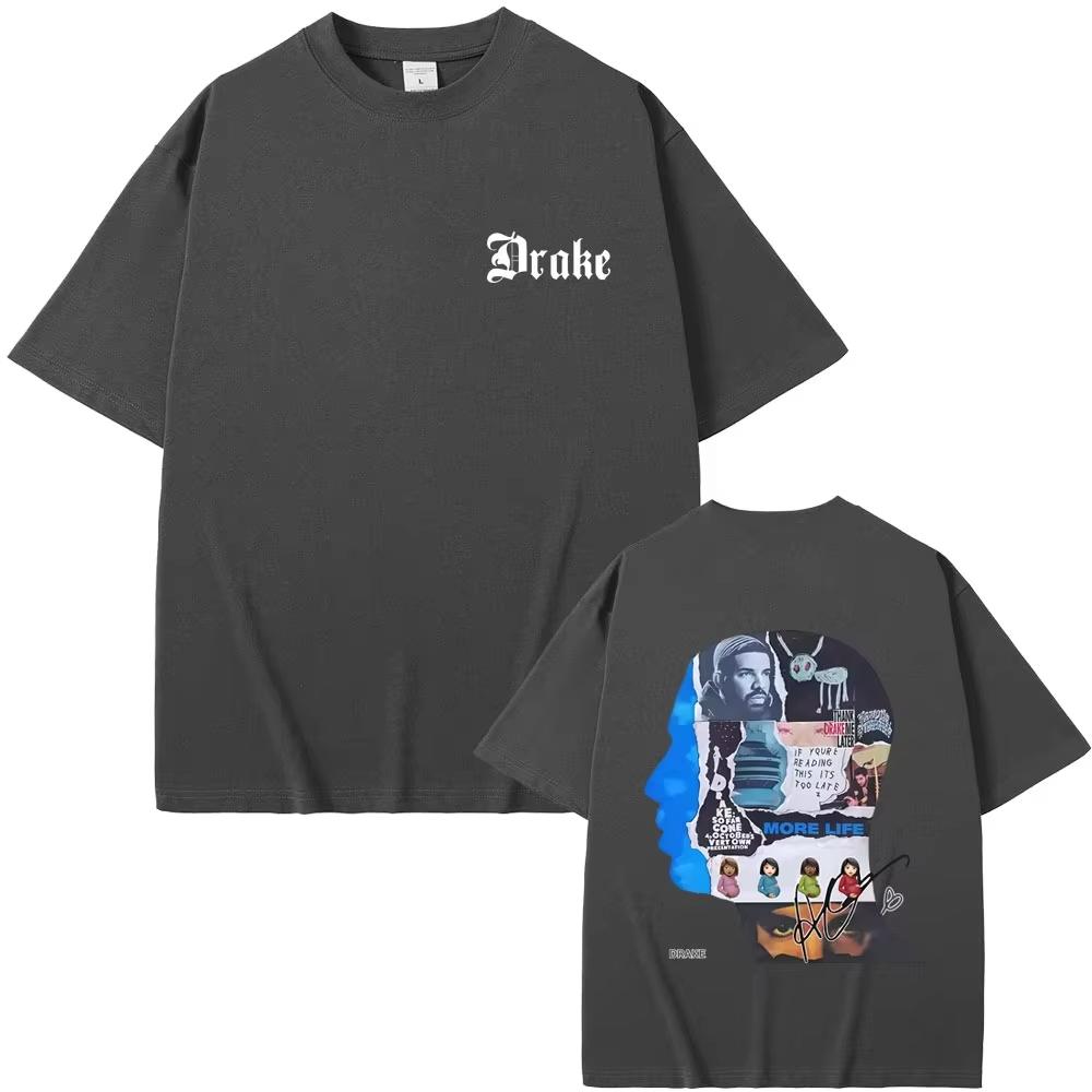 2026 Rapper Drake Album Cover Grafik T-Shirt Herren Damen Hip Hop Mode Popmusik T-Shirts Männlich Lässig Baumwolle Streetwear