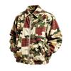 Men's Casual Corduroy Jacket with Pockets Long Sleeve Zip Up Christmas Print