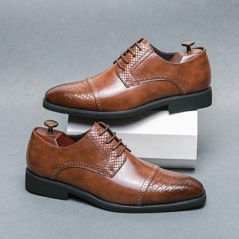 

Кожаная обувь для мужчин Натуральная кожа Обувь больших размеров Высококачественная дизайнерская формальная обувь Повседневная обувь Для бизнеса 44 коричневый