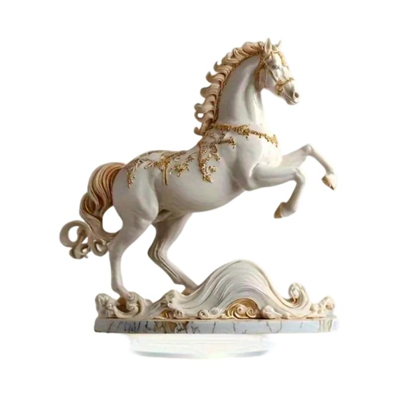 Акриловые статуэтки лошадей Скульптуры животных Коллекционные фигурки Декор для дома