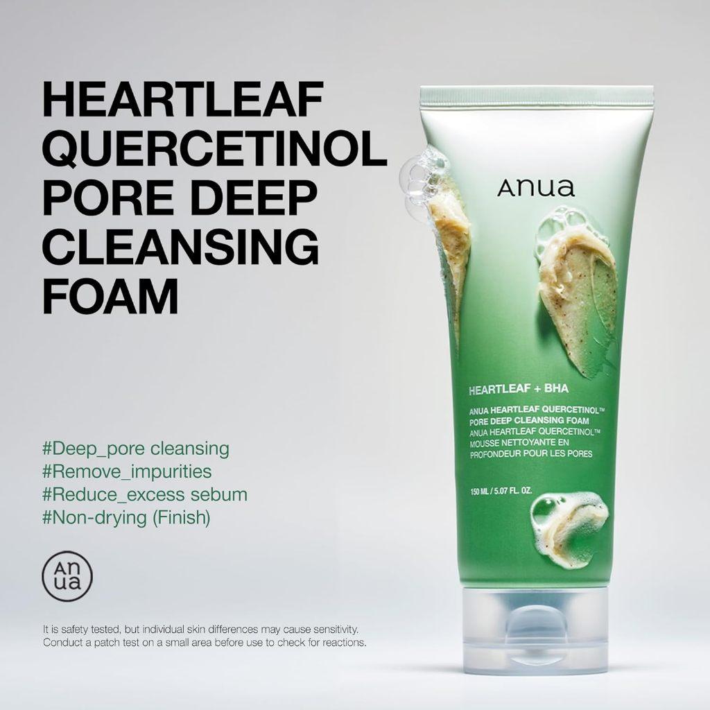 ANUA Heartleaf Quercetinol Pore Deep Cleansing Foam 150ml / 25ml