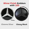 Chrom Silber OE Stern Frontgrill Emblem Mit LED Chrom Silber Glänzend B C E S R SL ML GL GLA Für Mercedes Benz GLK-Klasse