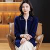 100% Pure Wool Women's Zipper Stand Collar Sweater Coat for Spring and Autumn/Winter Warmth, Ideal for Mid-Aged and Elderly