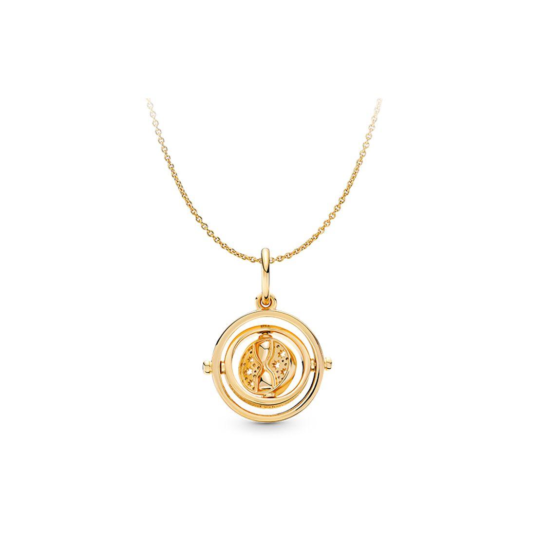 Pandora Harry Potter Time Turner Necklace Set Women necklaces Gold Silver ZT1003 Box,Silver