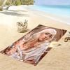 Asciugamano da Spiaggia con Stampa Billie Eilish, Asciugamano Grande Morbido ad Asciugatura Rapida per Spiaggia Campeggio Nuoto