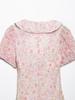 2025 Spring Women's Fashion: European & American Style Printed Short Dress with Round Turn-Down Collar