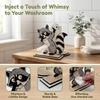 Creative and Funny Wooden Cartoon Animal Vertical Bathroom Entrance Countertop. Bathroom Personalized Roll of Toilet Paper Holder.