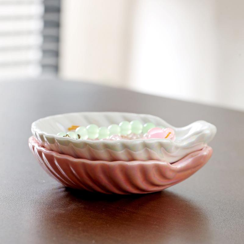Portagioie in Ceramica Nordic a Forma di Conchiglia - Vassoio Personalizzabile per Conservazione