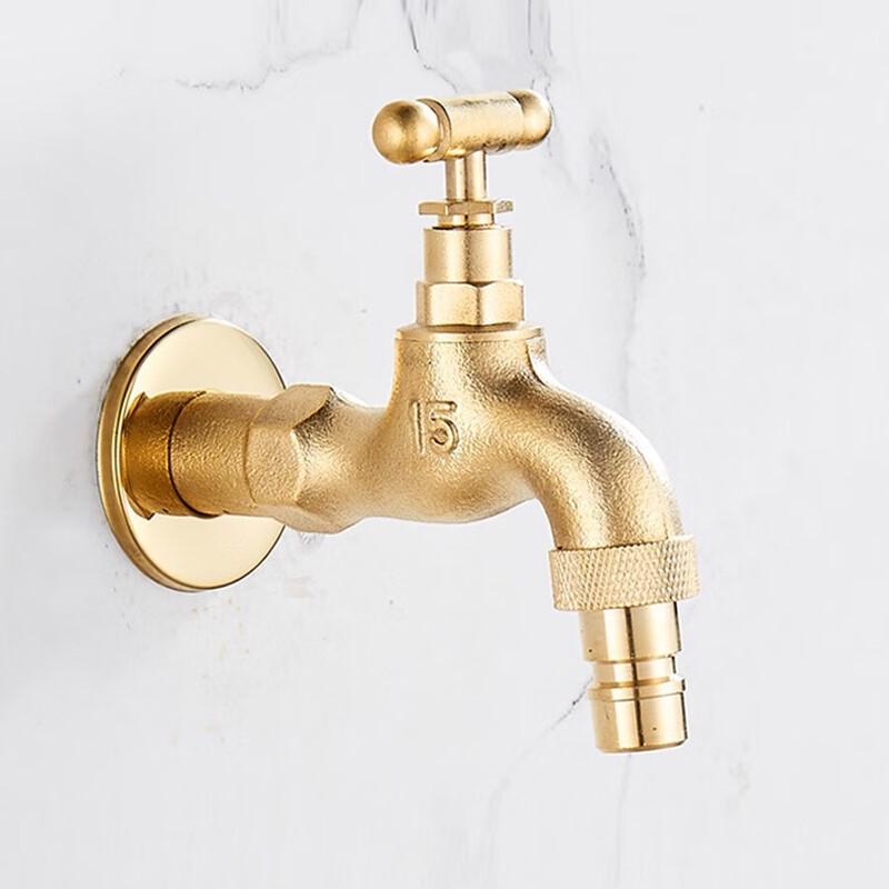 LINGJULI Outdoor Brass Faucet with Lock