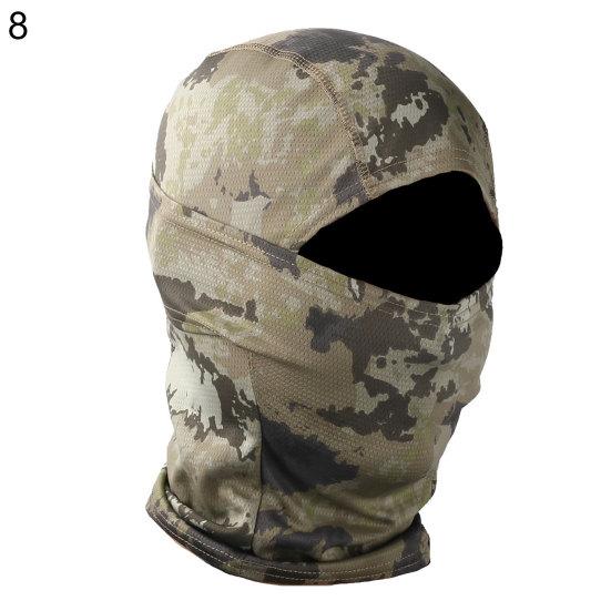 Unisex Camo Print Outdoor Cycling Balaclava Neck Gaiter Cap Full Face Cover