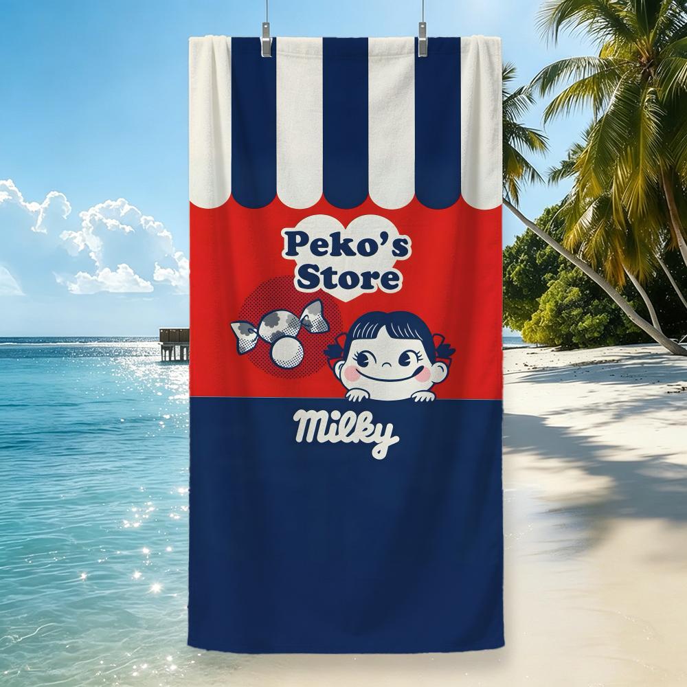 Cartoon Cute F-Fujiya Peko-chan Towel Towel Quick Drying Beach Towels Are Suitable For Swimming Pools Camping Yoga And The Gym