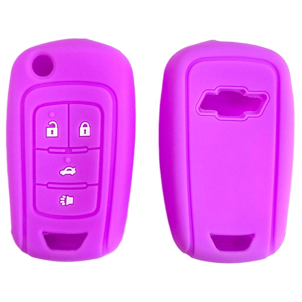 Suitable for 4-key Chevrolet Sail folding silicone key case Cruze LeFeng RV car key case hollow style key cover keychain