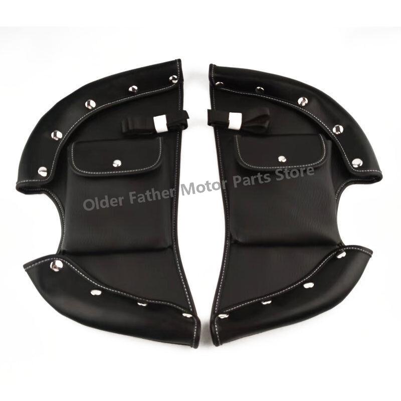 For Indian Chief Vintage Chieftain Roadmaster 2014+ Motorcycle Soft Lowers Chaps Leg Warmer Bags Crash Bar Bag Protection Rider