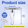 100 Pack Self-Adhesive Ceiling Hooks, No-Drill Ceiling Discs for Hanging, Removable Sticky Wall Hanger for Wedding, Birthday Wall Decoration - Clear