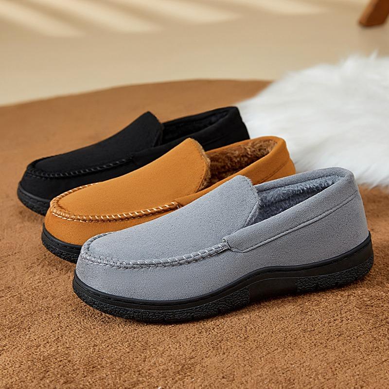 Cotton shoes warm men's shoes new soft-soled snow boots light-mouth short boots piled and thickened cotton boots trendy shoes men's