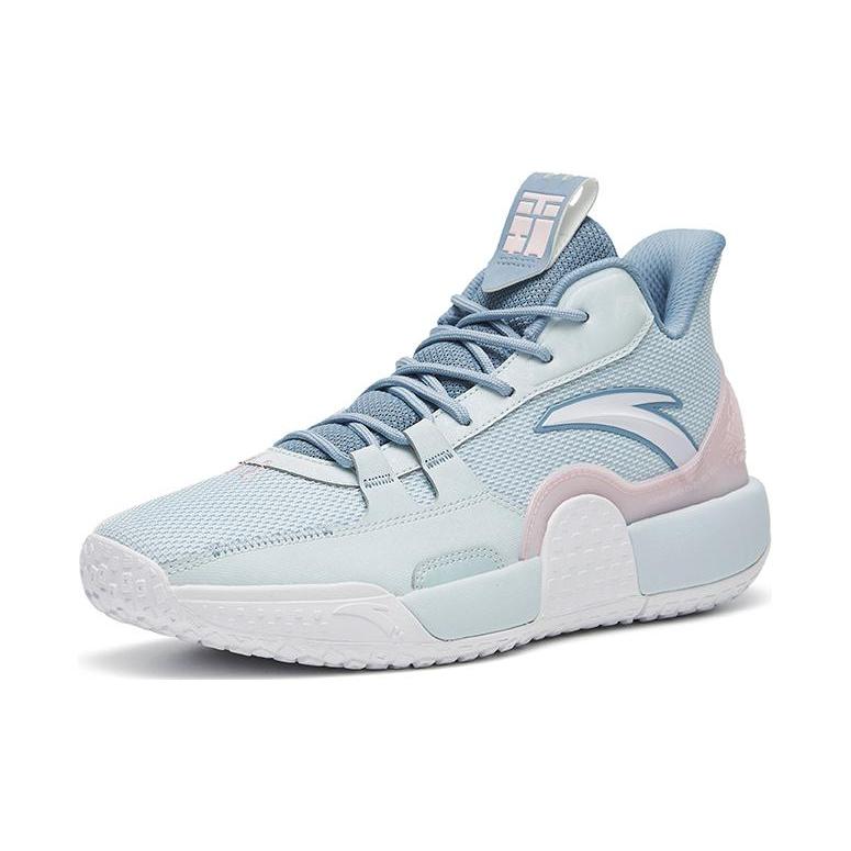 New Anta Anti Slip And Wear Resistant Rebound Low Top Performance Basketball Shoes Blue Pink 112241602-3