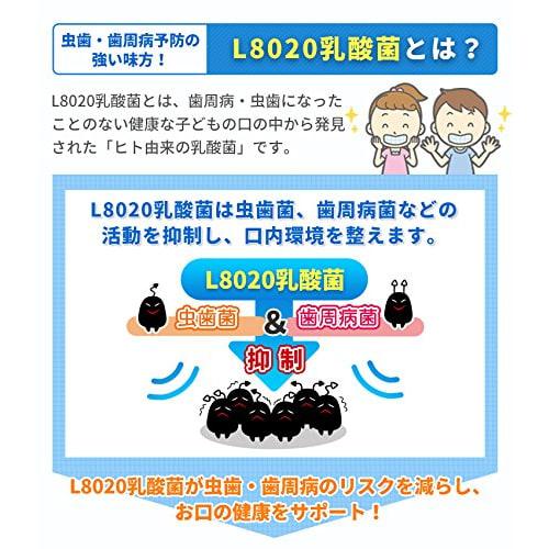 [School Dental Supplies] ChuChu Baby L8020 Lactic Acid Bacteria Tablets, 60 Tablets X 3 Packs (1 Pack Each of Yogurt Flavor, Amaou Strawberry Flavor,