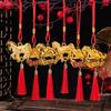 Year Of The Horse Feng Shui Hanging Ornament - Golden Horse Tassel Charm For Car Interior, Home & Good Fortune Decor