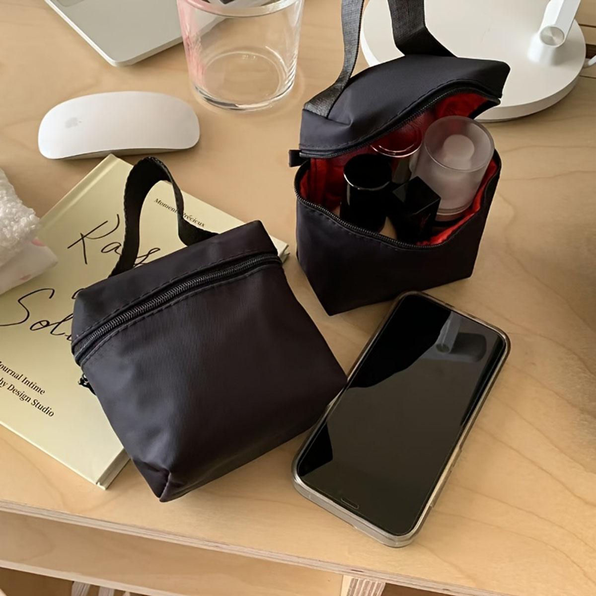 

Popular high-end portable waterproof makeup case, lipstick storage case, headphes, small case, mini tamp case чёрный