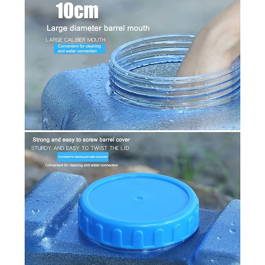 5-22L Wassertank Fahrzeug Tragbarer Wassertank Mit Griff Lebensmitteltank Mit Wasserhahn Geeignet Für Reisen Camping Grillen Angeln
