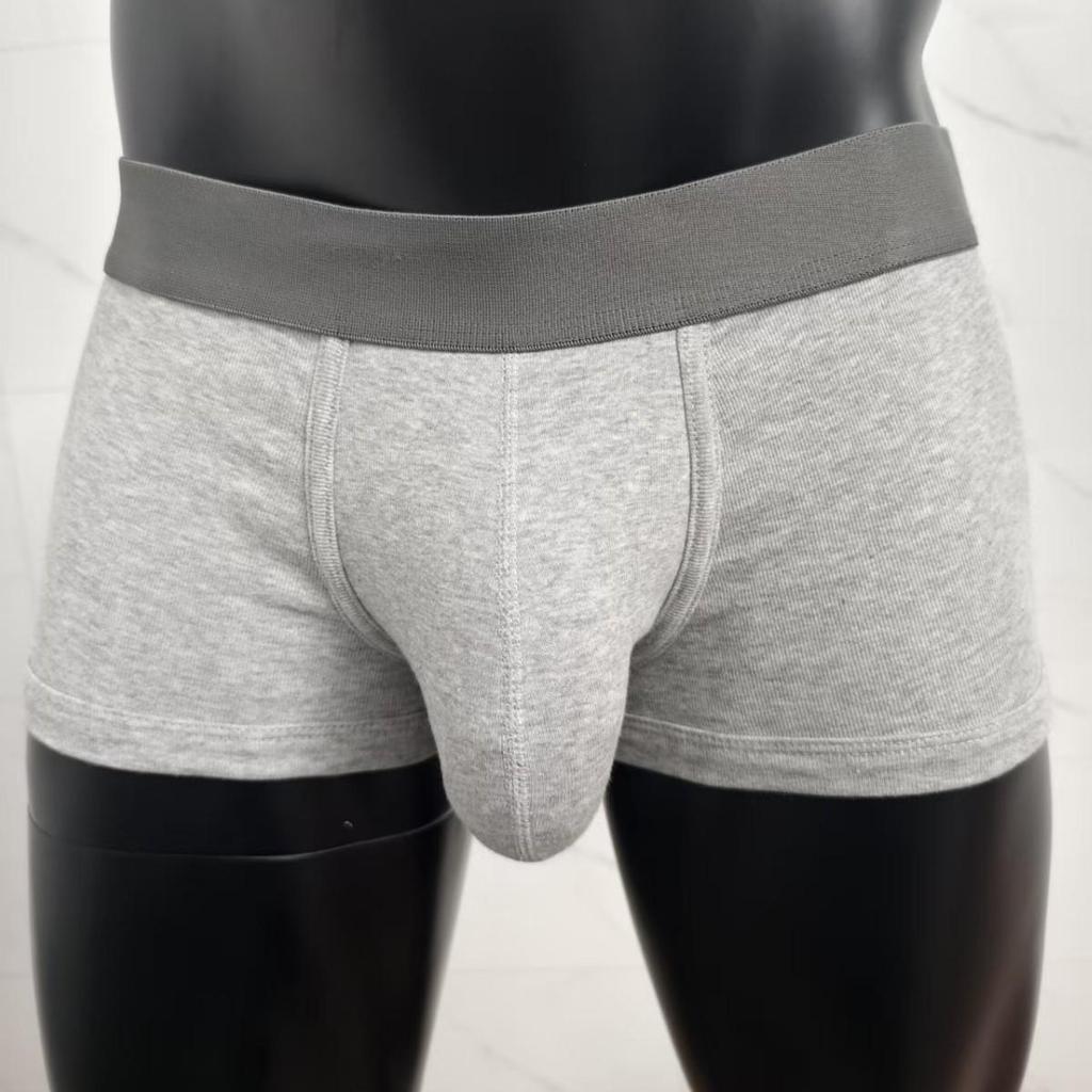 Men's Pure Cotton U-Convex Boxer Briefs - Comfortable, Skin-friendly Solid Color Sports Shorts
