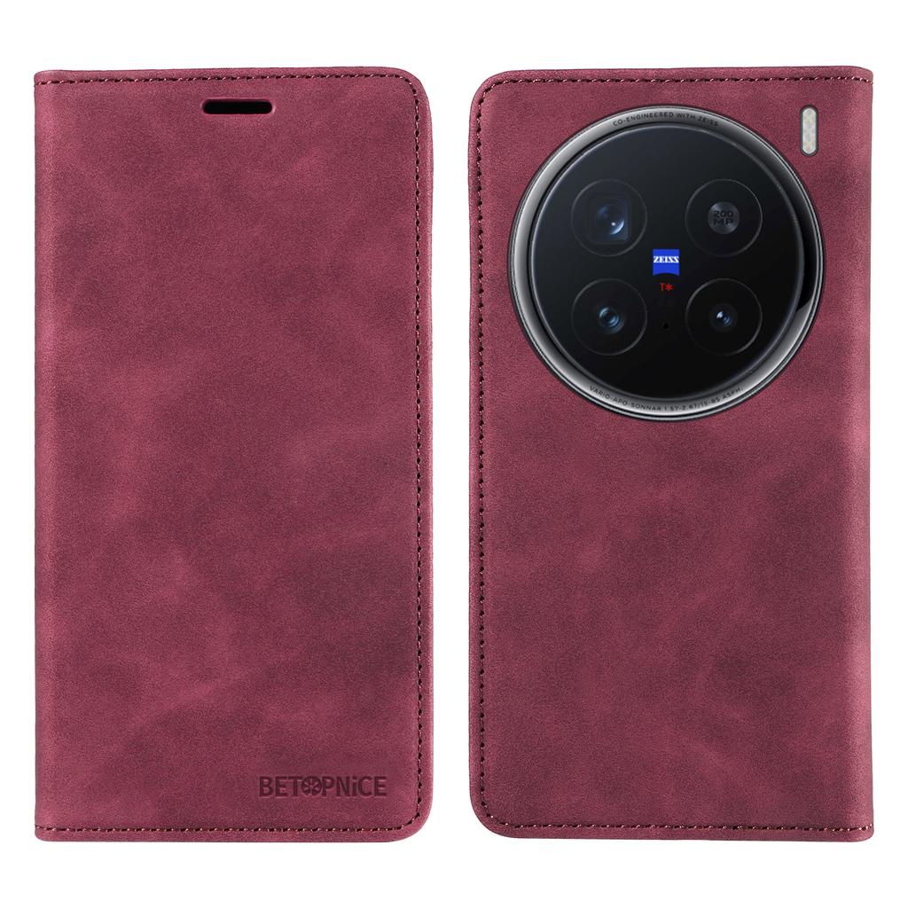 BETOPNICE 003 For vivo X200 Pro 5G Wallet Case Leather Phone Cover with Stand
