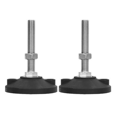 2PCS M16 Thread Furniture Glide Swivel Leveling Mount Adjustable Round Nylon Leveling Feet for