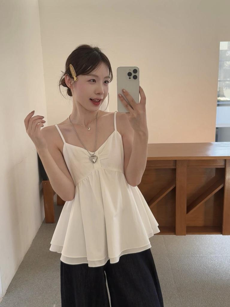 Plus Size Women's Korean-Style Sweet Slimming Camisole Vest