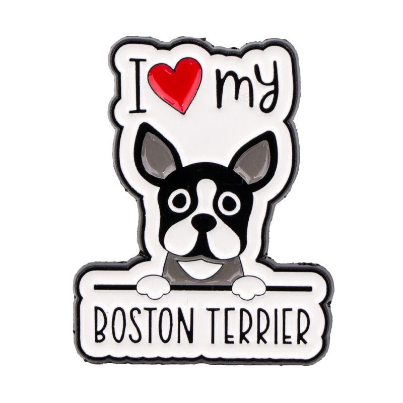 English Love Pet Dog Dog Animal Series Brooch Badge Clothing Backpack Ornament Love Brooch