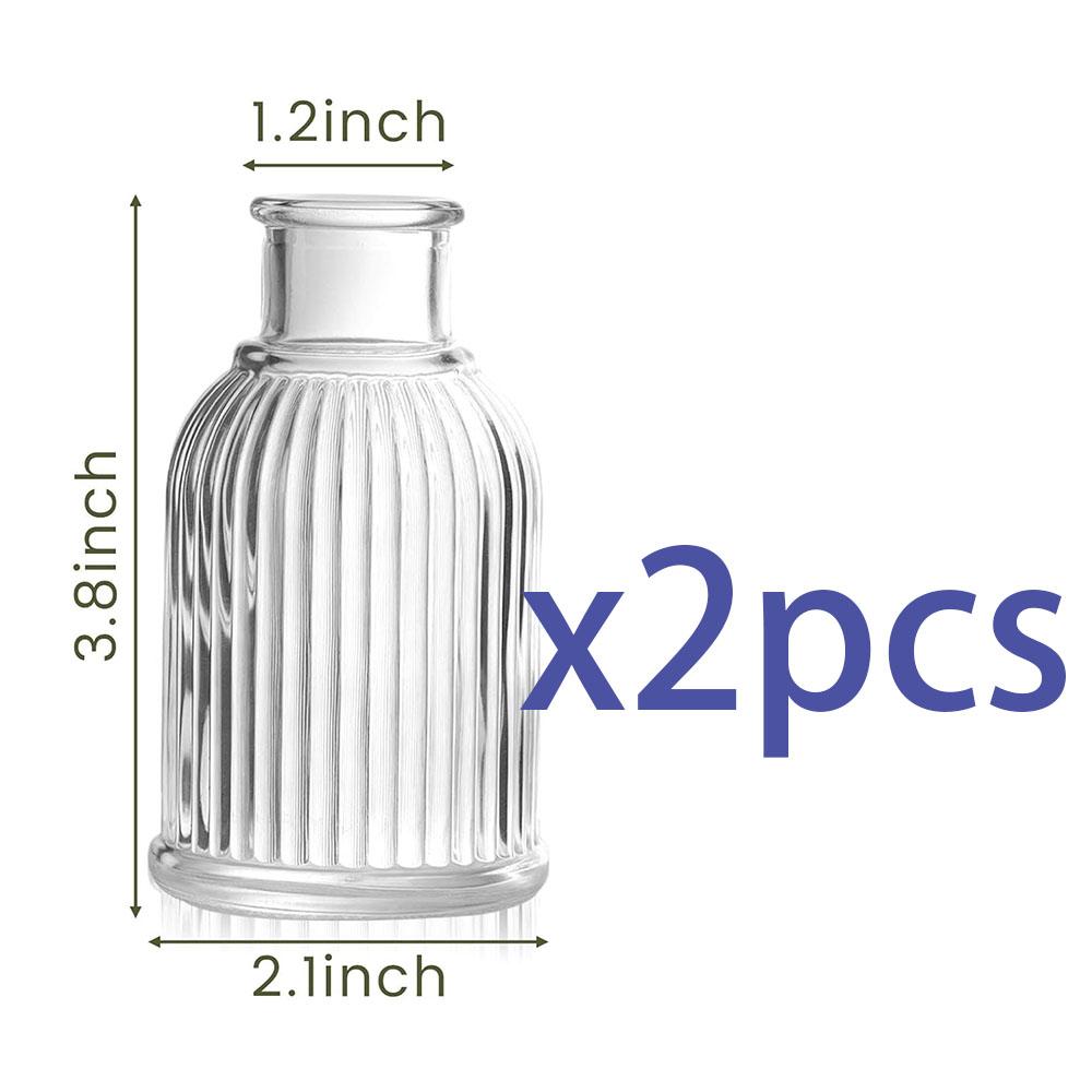 

2/4/6 PCS Clear Glass Mini Bottles – Reed Diffuser & Bud Vase Set for Wedding Centerpieces, DIY Fragrance & Florist Decor