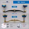 HEIGHTEN V2.0 105/115mm Baitcasting Reel Handle, Aviation Aluminum, Compatible with Shimano, Daiwa, and Abu Garcia Engn Series (Gunmetal, V2.0-115mm)