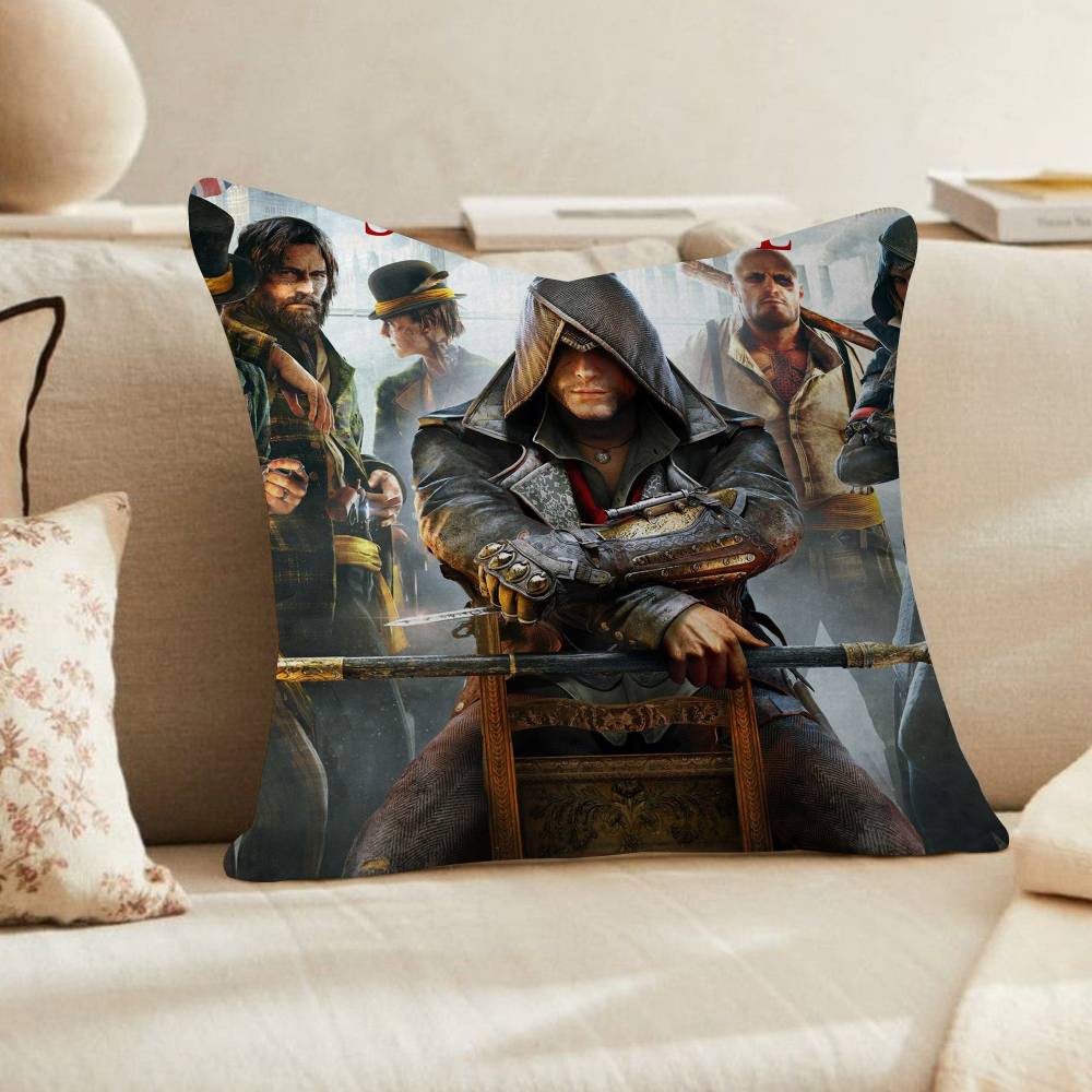 

Игровой Assassin s Creed Персонализированная наволочка Детская спальня Декор для вечеринки Наволочка детская День рождения Душ Подарок 30x30 cm