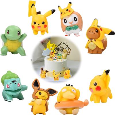 6 Pcs Mini Cute Gift Pikachu Action Figures For Party Favor Decoration Supplies