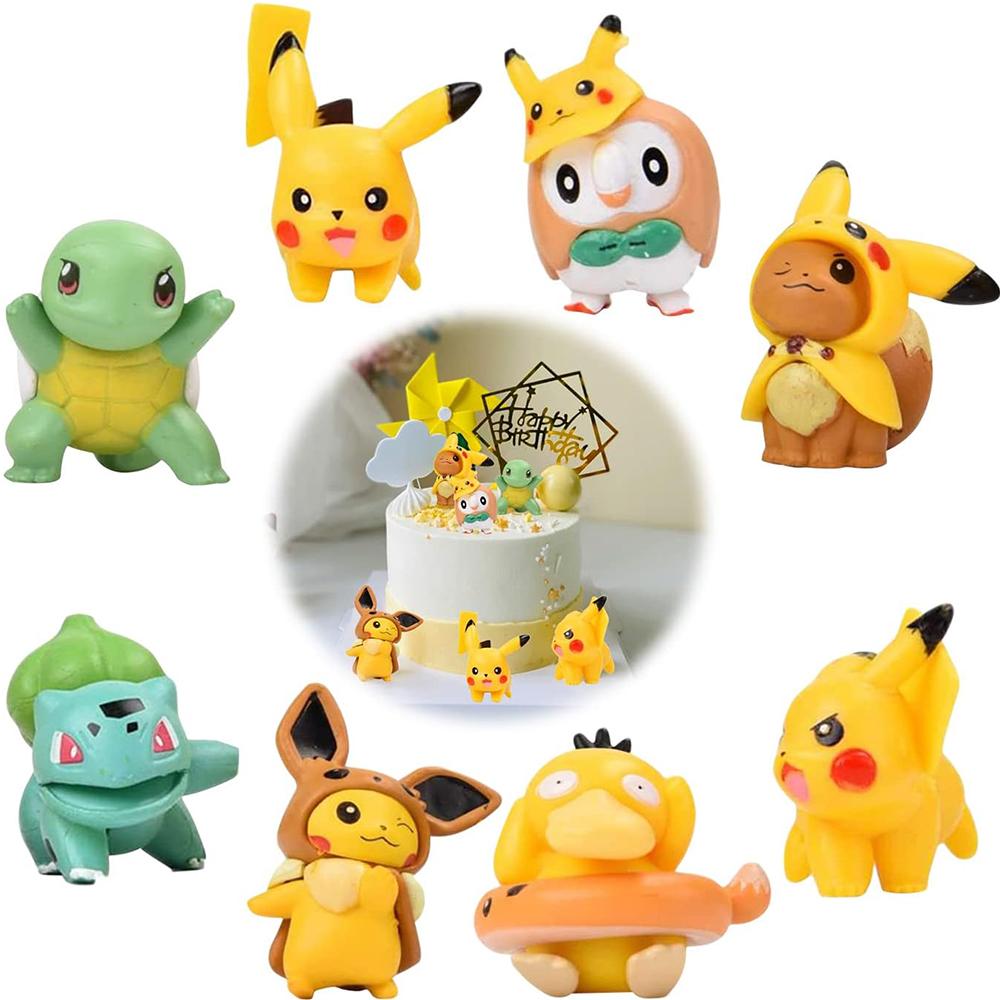 

6 pcs Mini Cute Gift Pikachu Action Figures for Party Favor Decoration Supplies