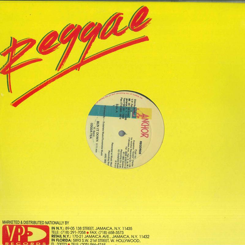 

12inch Record COCOA TEA - Bun It Down ARC002 Anchor Records 1993 US Reggae, Ska & Dub