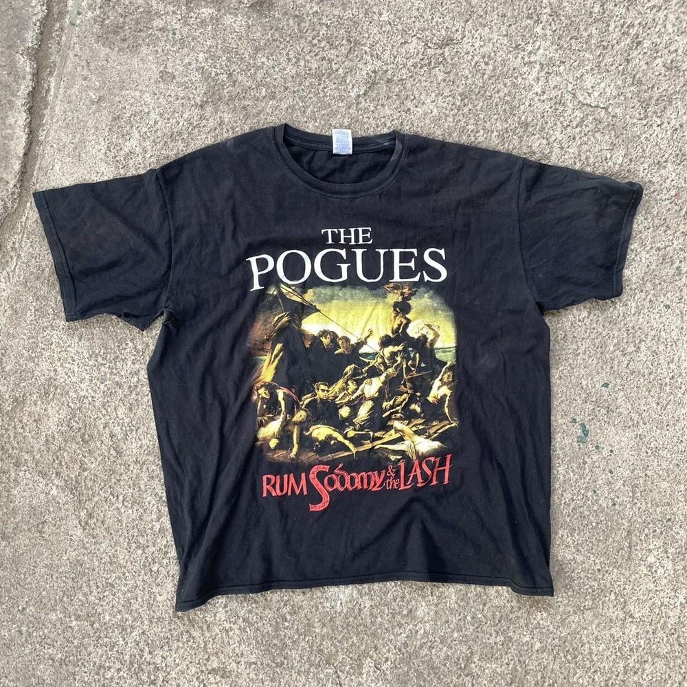 The Pogues Ром Содомия И Плеть Хлопок Черный Унисекс VN2638 Унисекс Футболка L
