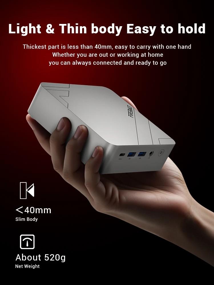 Firebat F1 P Mini PC AMD Ryzen 7 H 255 16GB DDR5 5600MHz 512GB SSD Win11 Pro Wi-Fi 6 BT5.2 USB4.0 Gaming Desktop Mini Computer