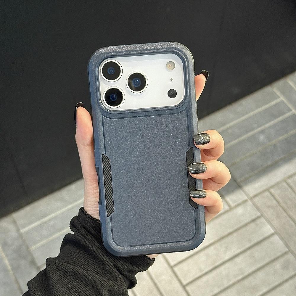 

Military Rugged OttBox Shockproof with Anti-slip Stripes Case for IPhone 17 Pro Max Air 16E 15 14 Plus 13 12 11 Practical Hybrid Armor Anti-Fall Cover iPhone 15 Pro Max Темно-синій