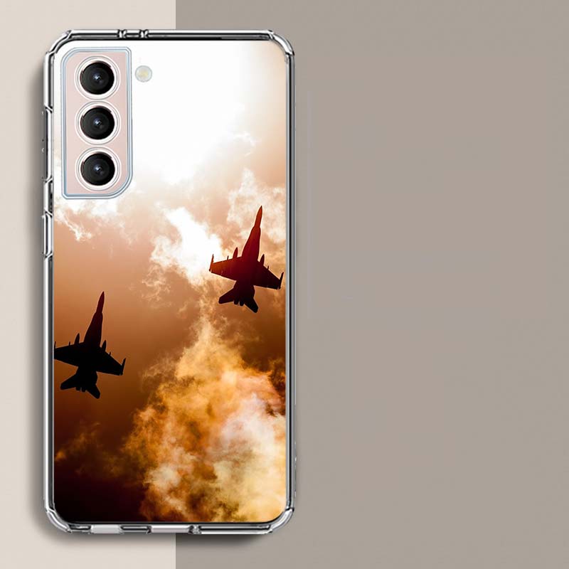 Military Aircraft Warship Fighter Phone Case For Galaxy A14 A24 A34 A54 Samsung A02S A12 A22 A32 A42 A52 A72 A13 A33 A53 5G A03