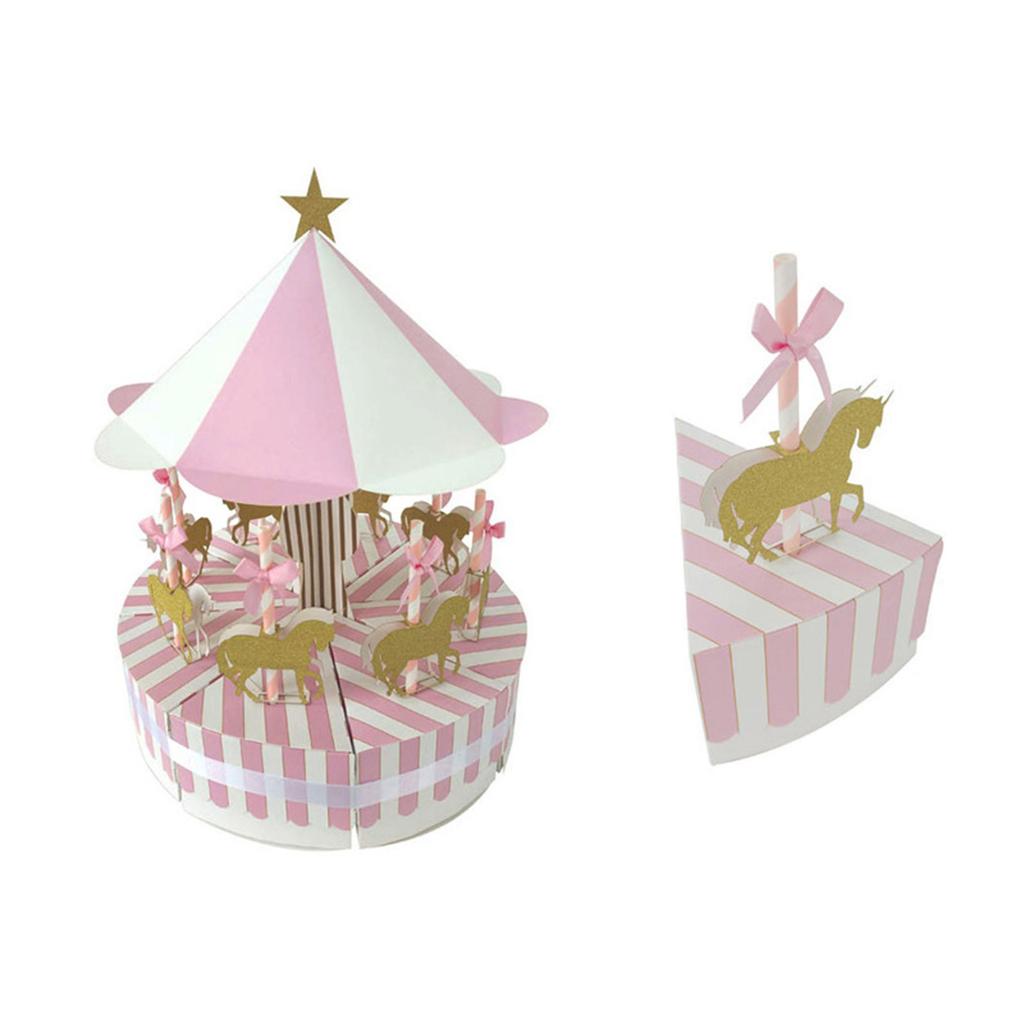Delicate Carousels Paper Candy Box Sweet Boxes Party Favor Treat Boxes Favor Box Candy Box Gift Boxes for Wedding