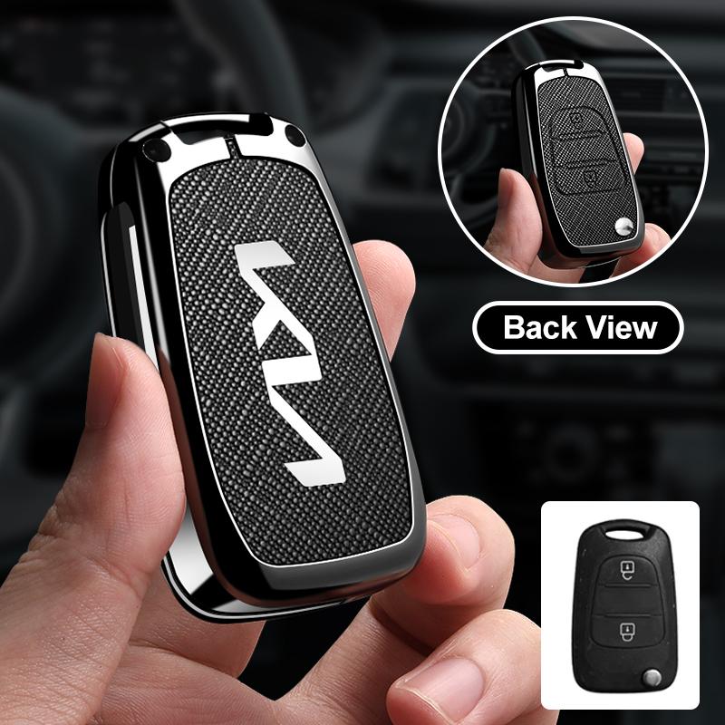 Car Flip Key Case Cover Shell Bag Holder For Kia Soul Venga Picanto K2 K5 Rio 3 Sorento Ceed Sportage Cerato Optima Accessories kxnhz00