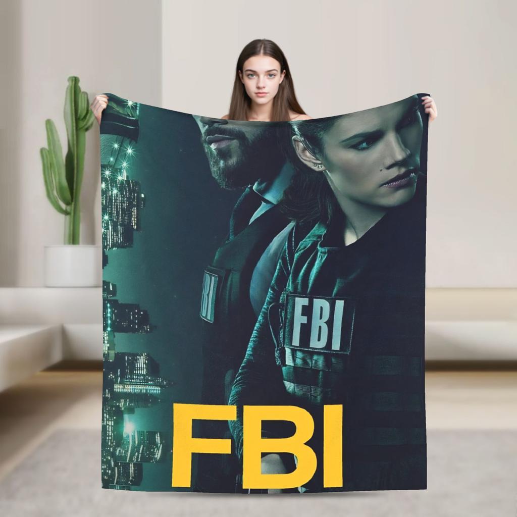 FBI Female Body Inspector Blanket Soft Warm Funny Plush Throw Blanket For Couch Bed Camping Flannel Bedspread Bed Cover